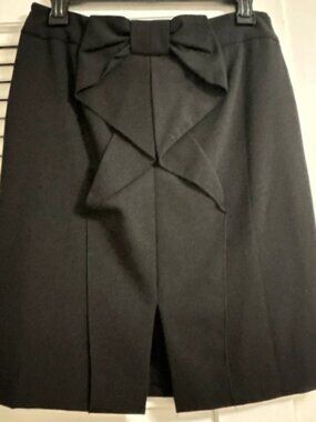 ALFANI Black Bow Decorative Half Skirt